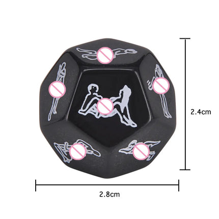 3pcs/set 12 sides Love Posture Sex Dice Fetish luminous dice Romance PositionAdult Games sex Toys Erotic Craps Pipe for Couples