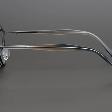 Top Quality Retro Round Glasses Frame Japanese Handmade Titanium Ultralight Men Eyeglasses Women Eyewear Acetate Korean Fashion