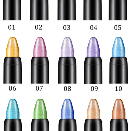 Pearlescent silkworm eyeshadow pen lasting waterproof and not blooming Shiny pearlescent gel pen 16 color eye shadow pen