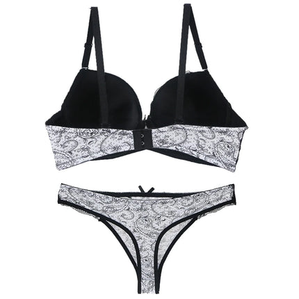 2022 New Sexy Bras Set 32/70 34/75 36/80 38/85 40/90 42/95 44/100 BCDE Cup Underwear Bralette Brassiere Plus Size Lingerie Thong