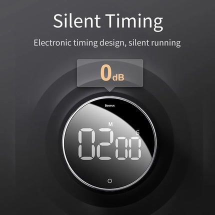 Baseus Magnetic Kitchen Timer Rotation Countdown Digital Timer Alarm Cooking Timer Clock Study Baking Reminder Stopwatch Clock