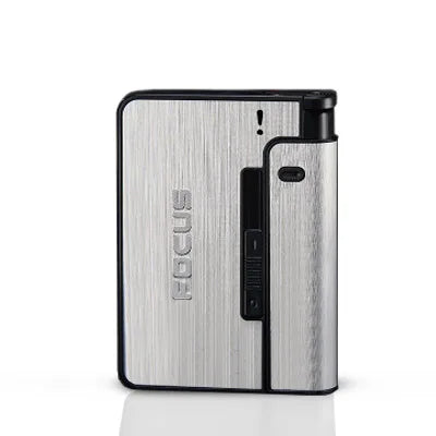 Automatic Cigarette Case Metal Cigarette Boxes 10pcs Cigarette Capacity Can Mount Lighter Men Gadget Tool Nice Gift Dropshipping