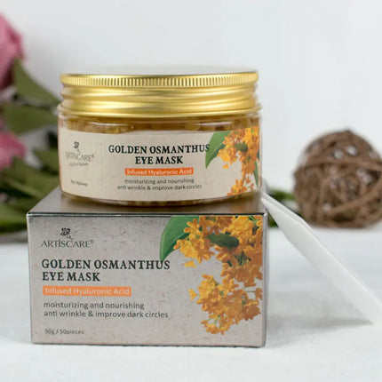 ARTISCARE Gold Osmanthus Eye Mask for Dark Circles Hyaluronic Acid Moisturizing Eye Patches Eye Care