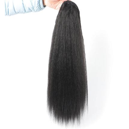 22INCH Synthetic Yaki Hair Extension Ponytail Fake Drawstring Ponytail Hairpiece Synthetic Afro Plaited Ponytail Tresse Longue