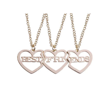 Romantic Best Friends Honey Love Couple Pendant Necklace 2 Pcs/Set Rainbow Broken Heart BFF Good Friends Friendship Jewelry Gift