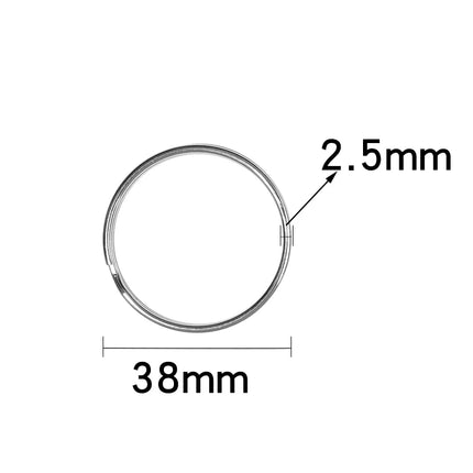 5-30pcs 12-50mm Stainless Steel Keyring Round Key Ring Key Chain Split Keychain Key Holder For Key Double Split Rings Connectors