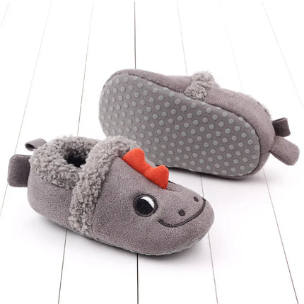 Super Keep Warm Infant Slippers Toddler Baby Shoes Baby Boy Girl Knit Crib Shoes Cute Cartoon Anti-slip Prewalker Baby Slippers