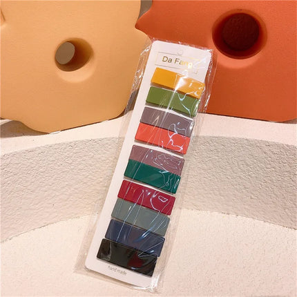 10Pcs/Set Baby Girl Hair Clips Kid Cute Colorful Hairpins Water Droplets Bangs Barrette Headdress Children Hairs BB Clip Hairpin