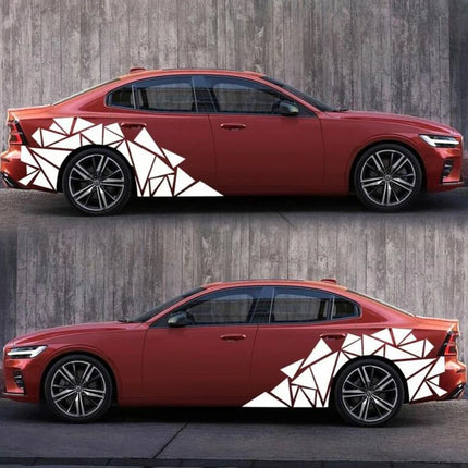 Matte Freestanding Triangles Graphics Car Sticker Decal Decoration SUV Truck Vehicle Camping Rv Vinyl