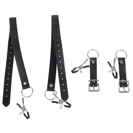 Electric Shock Vagina Pen Labia Clips Nipple Clamp Bdsm Bondage Clit Stimulator Set Restraint Strap Mouth Gag Vibrator Sex Toys