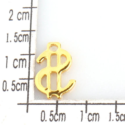 20pcs Stainless Steel Bulk Charms For Jewelry Making Us Dollar Sign Pendant Bracelet Necklace Diy Handmade Accessories Wholesale