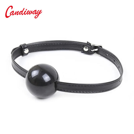 Candiway 2 Sizes Soft Safety Silicone Open Mouth Gag Ball Bondage Restraints Adult Slave Roleplay Game Sex Toys For Women