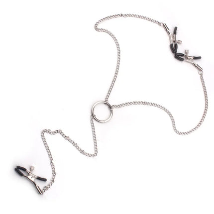 Sexy flirt Nipple Clamps Labia Breast Nipple Clamps With Chain Clips Slave Bdsm Fetish Erotic Toys Sex Tool For women Adult Game