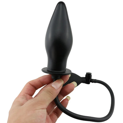 Super Long 5 Beads Inflatable Anal Plug Silicone Column Expandable Big Butt Plug Dildo Pump Ass Dilator BDSM Sex Toy for Couples