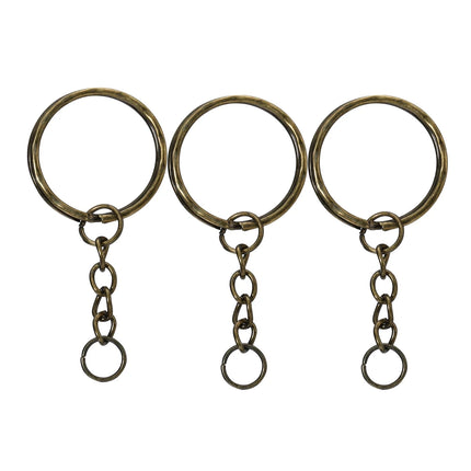 20/50Pcs Key Ring Key Chain Round Split Keyfob Keyrings with Jump Ring for DIY Keychain Pendants Jewelry Making Accessories