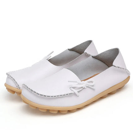 Women Flats Hot Sell Colourful Leather Women Loafers Ballet Pointed Toe Flats Ladies Shoes Loafers Plus Size 44 Zapatos De Mujer