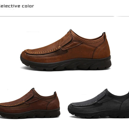 Men Casual Shoes Breathable Loafers Sneakers 2023 New Fashion Comfortable Flat Handmade Retro Leisure Loafers Shoes Men Shoes