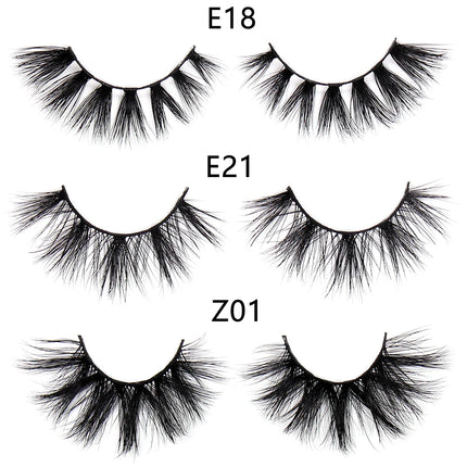 FOXESJI Makeup Eyelashes 3D Mink Eye Lashes Fluffy Soft Wispy Natural Lashes Extension Reusable Fake Lashes Mink False Eyelashes
