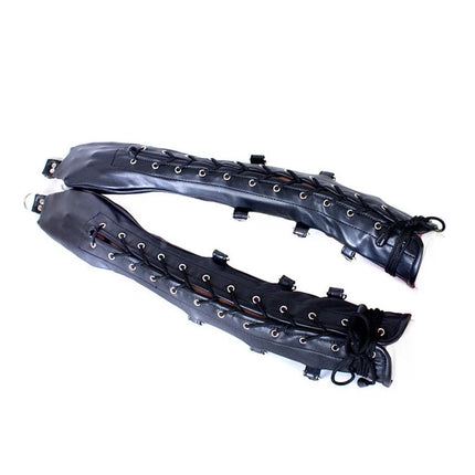 Soft Leather Adjustable Bound Bondage Binder Back Lace Gloves Hand Tight Arm Imprison Binding Adult Erotic Bandage BDSM Sex Toy