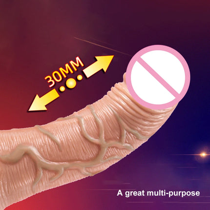 Realistic Dildo Vibrator 7 Speeds Telescopic Heating Vibrating Dildo G-spot Massage Female Masturbation Sex Toys For Women