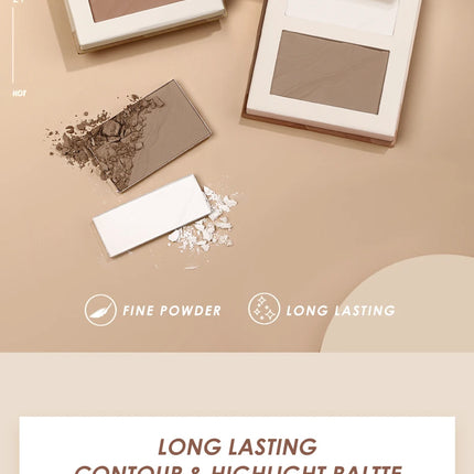 FOCALLURE Bronzer Highlighter Palette For Face Professional Long Lasting Natural Matte Concealer Contouring Makeup Cosmetics