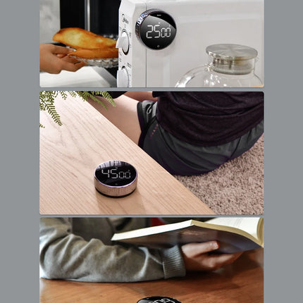 Baseus Magnetic Kitchen Timer Rotation Countdown Digital Timer Alarm Cooking Timer Clock Study Baking Reminder Stopwatch Clock