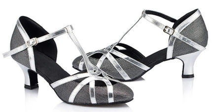 Latin Shoes Salsa Tango Ballroom Party Wedding Women's Heels Champagne Silver Black Girls Dance Sneakers Summer Outdoor Shoes
