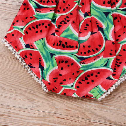 0-36months Infant Girl Romper Short Sleeve Watermelon Print Bodysuits For Baby Girls Summer Sweet Sunsuit