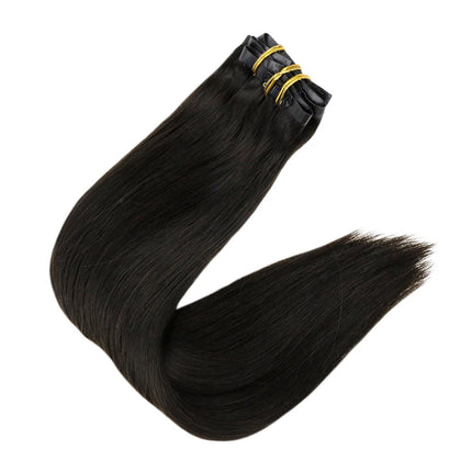 Full Shine PU Clip Hair Extensions Remy Human Hair 100g Seamless Invisible Clip In Extensions Human Hair Balayage Color Blonde