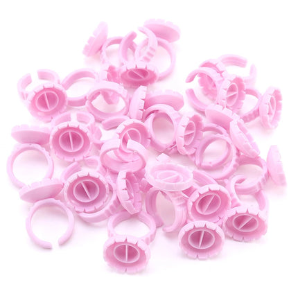50/100Pcs Disposable Glue Ring Cup For Lashes Fan Tattoo Pigment Holder Eyelash Extension Container Glue Holder Makeup Supplies