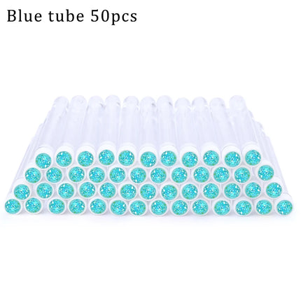 50/100pcs Diamond Eyebrow Brush Tube Disposable Eyelash Brush Reusable Crystal Eyelash Brush Replaceable Dust-proof Makeup Sets