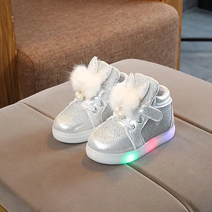 Children's Led Sneakers Girls Glowing Kids Shoes for Girls Luminous Girls Sneakers Baby Kid Shoes with Backlight Sole