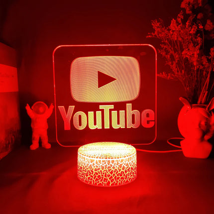 Cool 3D Illusion Lamp Perfect Live Streaming Room Decoration PC Desk Backlight Popular Youtubers Online Gamer Night Light Gift