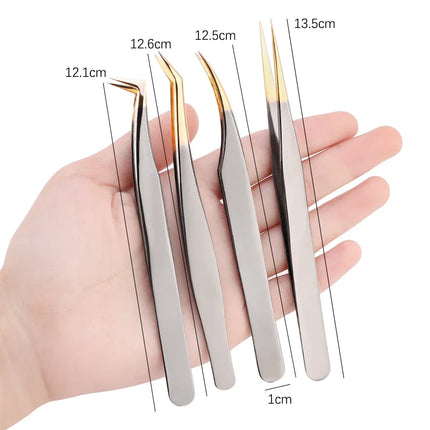100% Closed New Style Premium Eyelashes Tweezers Hand anti-slip design Improve for 3D 6D Lashes Extensions
