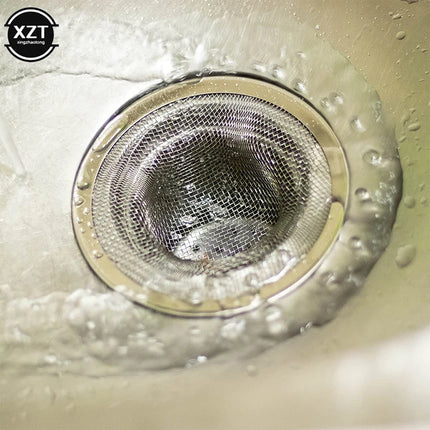 Stainless Steel Drains Kitchen Sink Strainers Bathroom Hair Filter Kitchen Bath Accessories Floor Drain Net Hair Blocking Filter