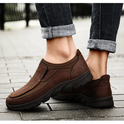 Men Casual Shoes Breathable Loafers Sneakers 2023 New Fashion Comfortable Flat Handmade Retro Leisure Loafers Shoes Men Shoes