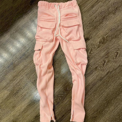 Fleece warm men pants for autumn winter streetwear Men's sweatpants Trousers Work Jogging Outdoor