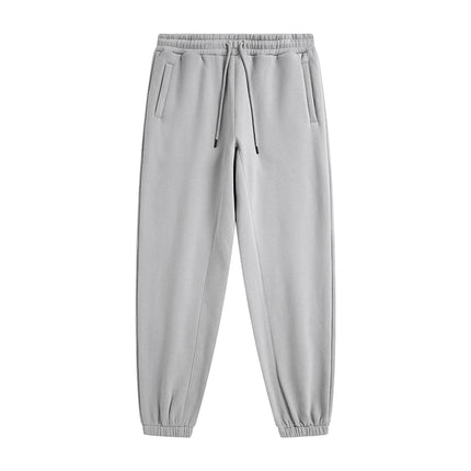 ZODF Trendy Men 345gsm Fleece Sweatpant Unisex Solid Color Loose Retro Hip Hop Winter Joggers Pants Brand Clothes HY0005