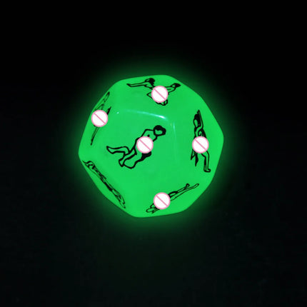 3pcs/set 12 sides Love Posture Sex Dice Fetish luminous dice Romance PositionAdult Games sex Toys Erotic Craps Pipe for Couples