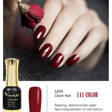 VENALISA Nail Gel Varnish TPO FREE Soak Off UV LED Organic Odorless Enamels Nail Art Colors 12ml 120Colors UV Gel Nail Polish