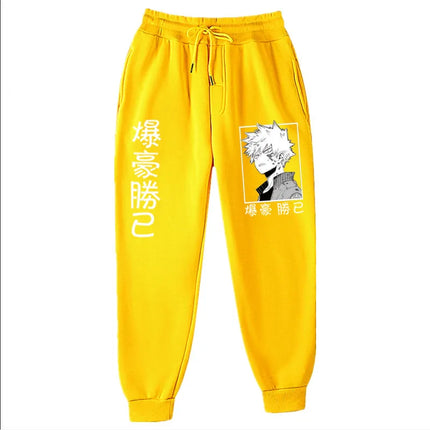 2021Japanese anime My Hero Academia Katsuki Bakugo Harajuku Men's Pants Print Joggers Male Trousers Casual Sweatpants sweatpants