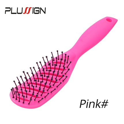 Plussign Curly Hair Brush White Afro Comb Black Detangle Magic Hair Comb Hairdressing Tool Bristle Brush For Salon And Home Use