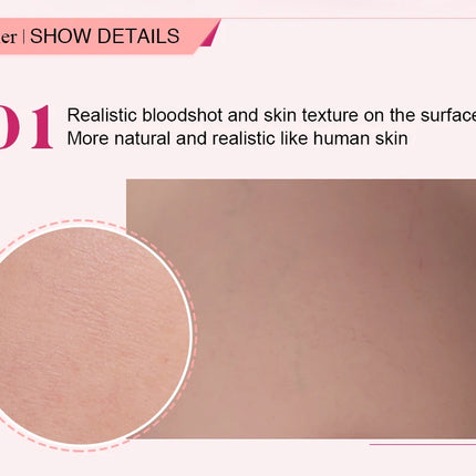 Dokier Realistic Bloodshoot Realistic Silicone Breast Forms Fake Crossdressing Transgender Sissy Drag Queen Cosplay  Breastplate