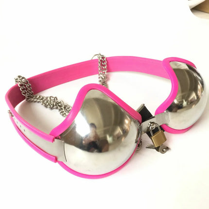 New 3 Colors Stainless Steel Women Adjustable Chastity Bra Lock Female Chastity Device Breast Protection Roleplay Sex Toys