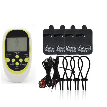 Electro Shock Penis Ring Bdsm Strong Electric Stimulate Therapy Massager Pad Penis Extender Enlargement Sex Toy Male Masturbator