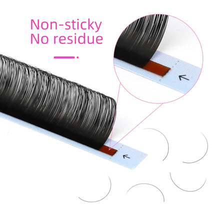 RUJADE 0.03 0.05 0.07 Russian Volume Eyelashes Extension Individual Handmade Lashes Fans Silk False Mink Eyelash Pinching Fans