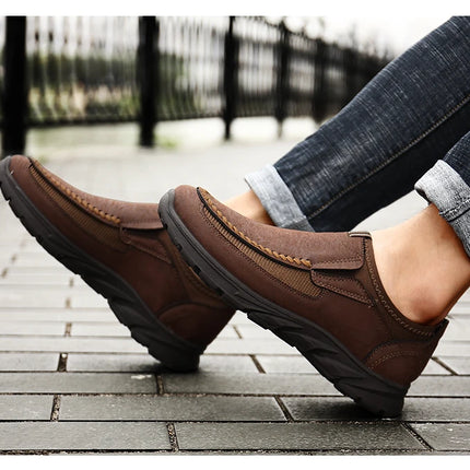 Men Casual Shoes Breathable Loafers Sneakers 2023 New Fashion Comfortable Flat Handmade Retro Leisure Loafers Shoes Men Shoes