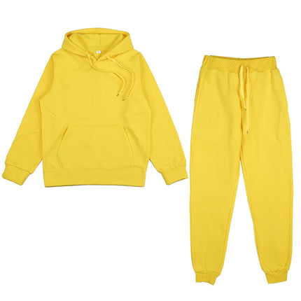 Men's and women's spring fleece sportswear men's and women's casual hoodies couple suit jogging fashion pullover black S-3XL