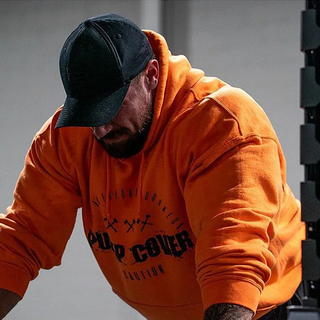 Men's Winter Wool Loose Coat Gym Singlets Sweatshirts Mens Fleece Hoodies Stringer Bodybuilding Fitness Casual Pullovers