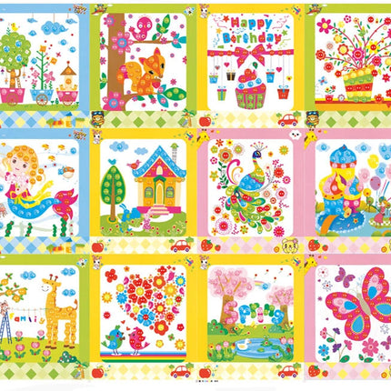 8Pcs/5pcs Kids DIY Button Stickers Drawing Toys Handmade School Art Class Painting Drawing Craft Toys Children Early Educational